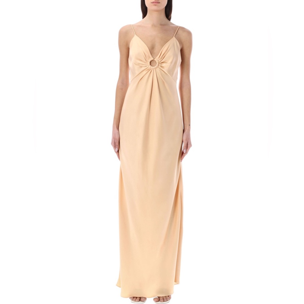 Stella McCartney
Ring Detail Double Satin Maxi Dress size 42 / US 6 CUSTARD ROSE